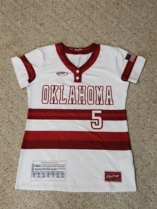 Rawlings Oklahoma Sooners #5 Dickman Women's M Sample Softball Jersey 316845 - Picture 1 of 10