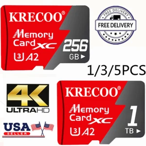 Mini Micro SD Card Memory Card 1/3/5pcs 256GB 1TB Class10 Fast Flash TF Card LOT - Picture 1 of 15