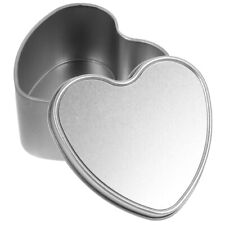 Heart Candy Tin Box with Lid for Cookies, Candles & Storage