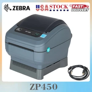 Zebra ZP450 203DPI USB Desktop Direct Thermal Barcode Label Printer - Picture 1 of 8