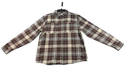 Alpine Design Button Down Shirt Mens Size Medium Brown Plaid Long Sleeve - Image 1 of 4