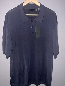 Elie Tahari Men's Short Sleeve Button-Up Shirt Size XL Blue 100% Cotton 225 - Picture 1 of 11