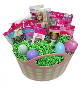 Easter Gift Baskets for Girls Already Filled Eggs Chocolate Bunny Fashion Dolls - Picture 1 of 10
