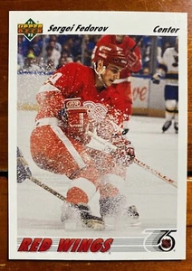 1991-92 Upper Deck #144 Sergei Fedorov Detroit Red Wings - Picture 1 of 1