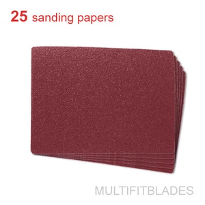 25 Pack: 120 Grit Profile Sanding Replacement Sheets Sheets -  Oscillating Tool - Picture 1 of 1