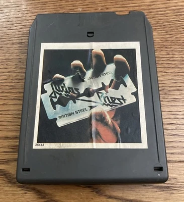 Vintage 8 track tape JUDAS PRIEST British Steel 1980 Columbia Heavy Metal - Imagem 1 de 4