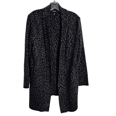 Cardigã Style & Co estilo aberto espanador, estampa animal, médio - Imagem 1 de 4