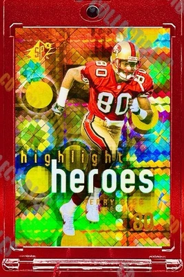 Jerry Rice HOLO REFRACTOR CARD SPX UPPER DECK SAN FRANCISCO 49ERS MINT HOF - Image 1 of 3