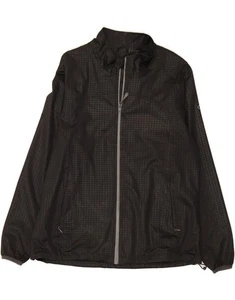CALVIN KLEIN Mens Golf Rain Jacket UK 42 XL Black Check Polyester DA46 - Picture 1 of 3