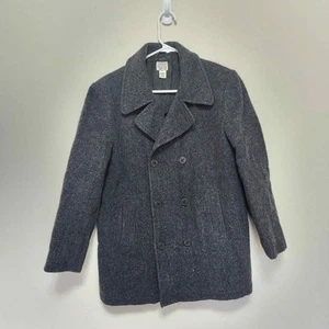 Talbots Charcoal Grey 100% Wool Peacoat Kids 14 - Picture 1 of 7