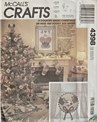 COUNTRY ANGEL CHRISTMAS Holiday Decor/Ornaments/Stockings/MORE! McCall's 4398 - Image 1 of 3