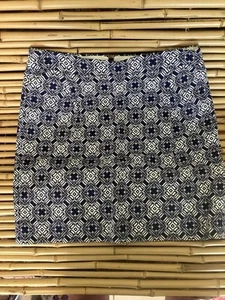 J.Crew Women’s / Teen Sz 0 Skirt Navy/ White Abstract Design. NWOT Great! - Picture 1 of 8