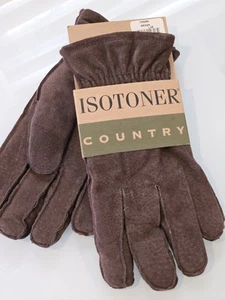 Guanti uomo country marroni Isotoner nuovi isolati con retro in camoscio taglia large - Foto 1 di 10