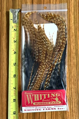 Whiting Bugger Pack, Barred Dark Ginger, atar moscas Foto 1 de 2