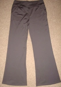 DARK GREY Flared Leg YOGA STYLE STRETCH TROUSERS 12 14 - Picture 1 of 4