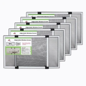 Expandable Window Screen Large Adjustable Window Screens 19.8''H X 28-52'’W 5... - Picture 1 of 6
