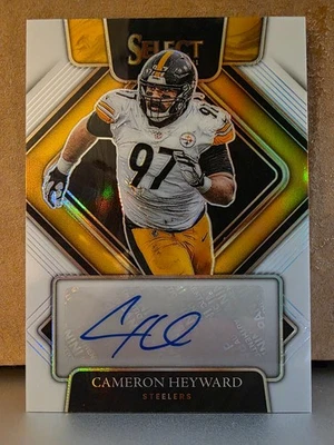2021 Panini Select - Signatures Cameron Heyward White Prizm 30/35 - Image 1 of 2