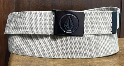 Volcano Tan Canvas Belt Sz38 or Smaller 1.5”Wide Logo Bottle Opener Bkl GUC - Image 1 of 4