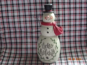 Schneemann "hello holidays" mit schwarzem Zylinder - Neu von Blossom Bucket #13493 - Bild 1 von 7