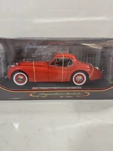 1949 Jaguar XK120 Signature Red 1:18 Die Cast Kept In Glass Case - Picture 1 of 12