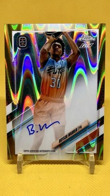 Bryson Warren RC Gold Auto #09/50 2021-22 Topps Chrome OTE Overtime Elite - Image 1 of 2