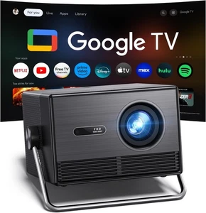 HAPPRUN Licensed Google TV Smart Projector with Wifi and Bluetooth - Picture 1 of 8