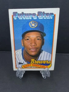 1989 Topps #343 Gary Sheffield FS Rookie Card RC Milwaukee Brewers - Picture 1 of 2