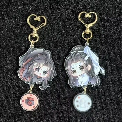New Mo Dao Zu Shi Lan Wangji Wei Wuxian 2pcs Keychains 5CM - Image 1 of 2