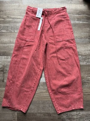 NWT Mustard Seed Sz. S Patch Pocket Slouchy Barrel Pant  - Image 1 of 4