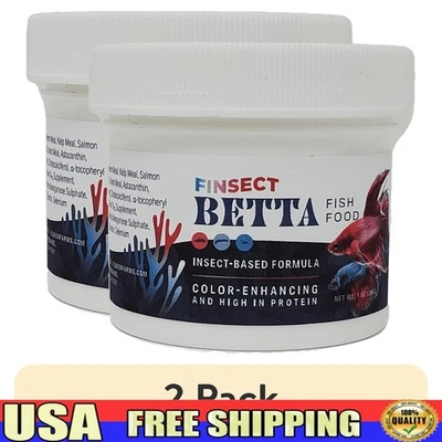 Alimento para peces Betta alto en proteínas a base de insectos potenciador del color vitaminas minerales 25 g Foto 1 de 4