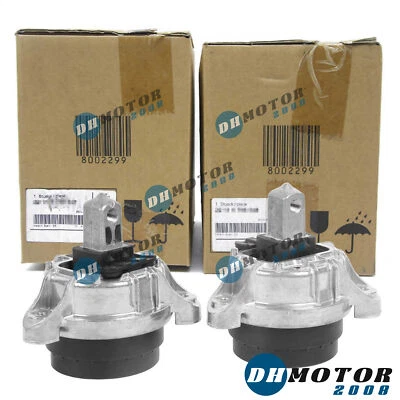 GENUINE 2PCS  LEFT & RIGHT MOTOR MOUNT FOR 2010-2012 BMW 740i, 740Li 3.0L GAS - Image 1 of 4