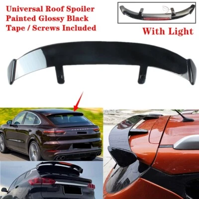 Universal For Porsche Cayenne 19-24 Rear Tail Roof Spoiler ABS Wing W/Light Foto 1 de 4