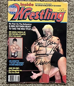Nature Boy RIC FLAIR 16X Signed Vintage Inside Wrestling Magazine 1984 HOF - Imagen 1 de 9