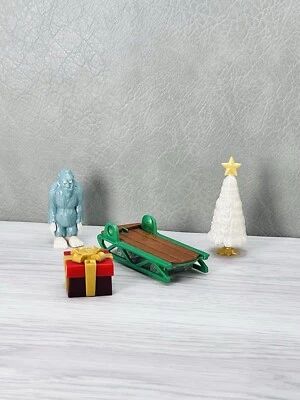Hot Wheels Advent Calendar Yeti Figure Christmas Tree Sled Present Piece Holiday - Image 1 of 4