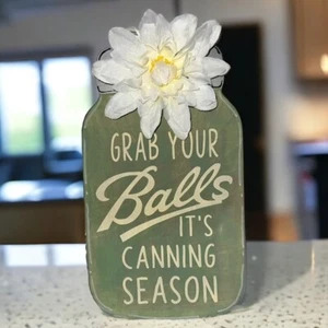 Handmade home decor made in the USA Ball Mason Jar wood hanging signs wall art - Picture 1 of 13