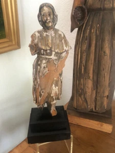 Antique 18th Century Spanish Colonial Religious Wood Carved Santos Jesus 14" - Picture 1 of 14