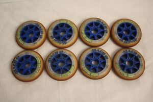 8 Used Hyper Race Inline Skate Wheels Mach 2 100 mm 84A Good Condition