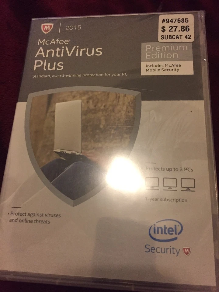 McAfee 2015 Antivirus Plus 3 PC With Mobile Security