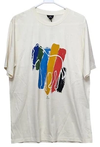 Camiseta Top PAUL SMITH Para Hombres Algodón Rayas Anchas Cebra Manga Corta Talla XL - Imagen 1 de 5