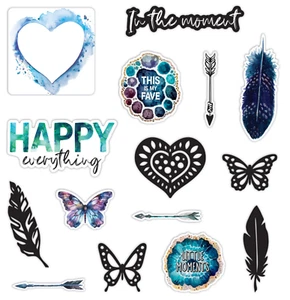 Creative Memories "Full of Wonder" Embellishments, 30 die-cuts, watercolor-look - Picture 1 of 5