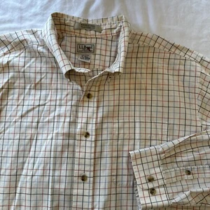 LL Bean Men’s XL-Tall Button Down Plaid Traditional Fit Winkle Free Casual L/S - Picture 1 of 7