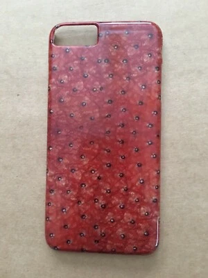  funda de teléfono para apple 6s plus, nunca usada, naranja quemado aspecto avestruz plástico  Foto 1 de 4