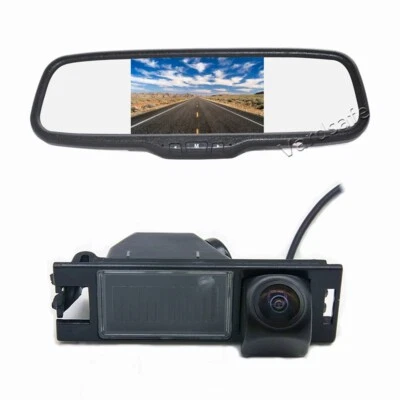 Clip-on Rear View Mirror Monitor & Fisheye Rear View Camera For Hyundai IX35 - Image 1 of 4