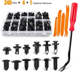 GRC-33 240 Stück Stoßstangenhalter Clips Auto Kunststoff Nieten Befestigungen Druckhalter - Bild 1 von 6