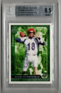 2001 Crown Royale Crown Rookies Sage Rosenfels 415/2500 BGS 8.5 NM-MT+ - Picture 1 of 1