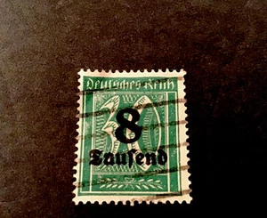 GERMANY DEUTSCHES REICH STAMP - OVERPRINT WITH 8 - LOT 5 - Picture 1 of 4