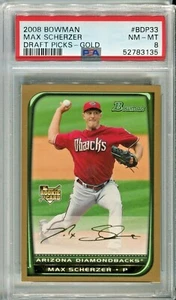 MAX SCHERZER 2008 Bowman Draft Gold rookie PSA 8 three time Cy Young pop 14 - Picture 1 of 1