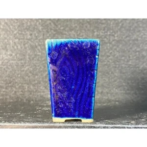 Japanese Bonsai Pot JUETSU Sign Lapis Lazuli Glaze Unused Good from Japan JP - Picture 1 of 6