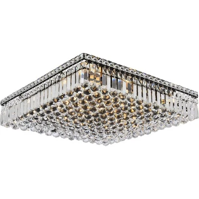 Elegant Lighting V2032F24BK/RC Maxime Flush Mount Black and Clear - Image 1 of 4