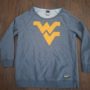 Nike West Virginia Mountaineers WVU Oversized Sweatshirt Womens Medium - Picture 1 of 4